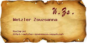 Wetzler Zsuzsanna névjegykártya